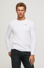 ⁦גברים 4N8XB1007 Pepe Jeans לבן חולצת כותנה עם שרוולים ארוכים⁩ – תמונה ⁦3⁩