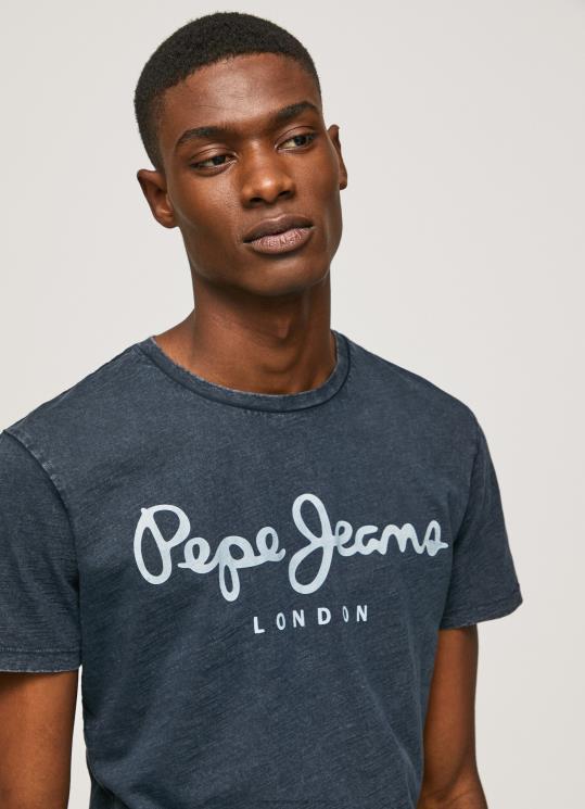 d792d791d7a8d799d79d_4n8xb1015_pepe_jeans_d790d6b4d799d7a0d793d6b4d799d792d795d6b9_d797d795d79cd7a6d7aa_d798d7a8d799d7a7d795_d7a.jpg גברים 4N8XB1015 Pepe Jeans אִינדִיגוֹ חולצת טריקו עם לוגו מודפס של essentialenim – תמונה 1