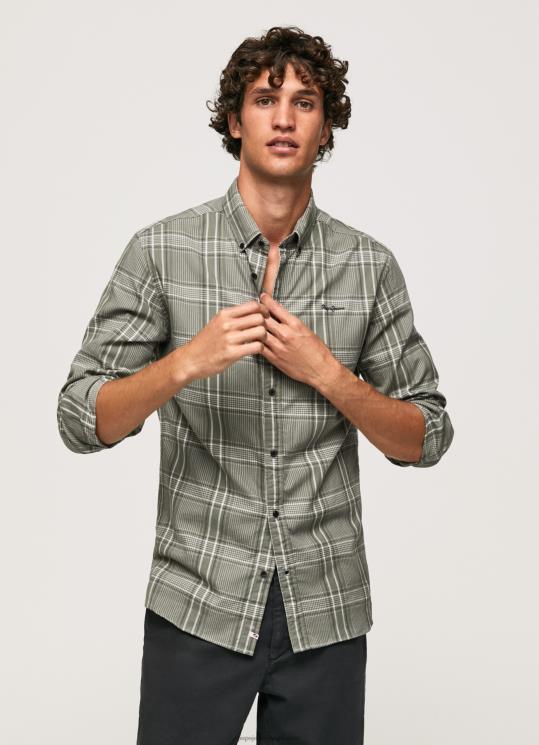 d792d791d7a8d799d79d_4n8xb1036_pepe_jeans_d799d6b0d7a6d6b4d799d7a7d6b8d794_d797d795d79cd7a6d794_d79ed7a9d795d791d7a6d7aa_d791d79.jpg גברים 4N8XB1036 Pepe Jeans יְצִיקָה חולצה משובצת בגזרה דקיקה – תמונה 1