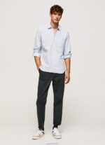גברים 4N8XB1052 Pepe Jeans כחול אקונומיקה חולצת אוקספורד בכושר רגיל של lawson