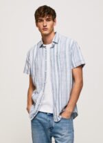 גברים 4N8XB1056 Pepe Jeans jarman לותר חולצת פסים בגזרה דקיקה