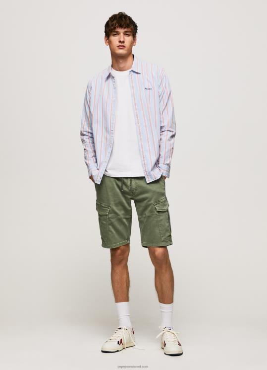 ⁦גברים 4N8XB1065 Pepe Jeans סטודיו אדום lister fil-a-fil חולצת slim fit⁩ – תמונה ⁦2⁩