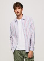 גברים 4N8XB1065 Pepe Jeans סטודיו אדום lister fil-a-fil חולצת slim fit