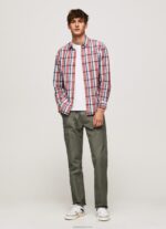 ⁦גברים 4N8XB1067 Pepe Jeans רַב חולצת פופלין משובצת לויק⁩ – תמונה ⁦2⁩