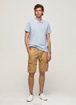 ⁦גברים 4N8XB1080 Pepe Jeans כחול אקונומיקה חולצת פולו פיקה עם לוגו רקום⁩ – תמונה ⁦2⁩