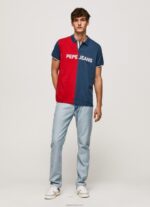 ⁦גברים 4N8XB1082 Pepe Jeans jarman חולצת פולו פיקה בצבע בלוק⁩ – תמונה ⁦2⁩