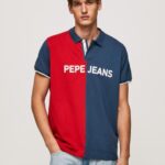 גברים 4N8XB1082 Pepe Jeans jarman חולצת פולו פיקה בצבע בלוק