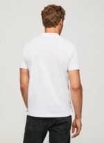 ⁦גברים 4N8XB1085 Pepe Jeans לבן חולצת טריקו עם לוגו⁩ – תמונה ⁦4⁩