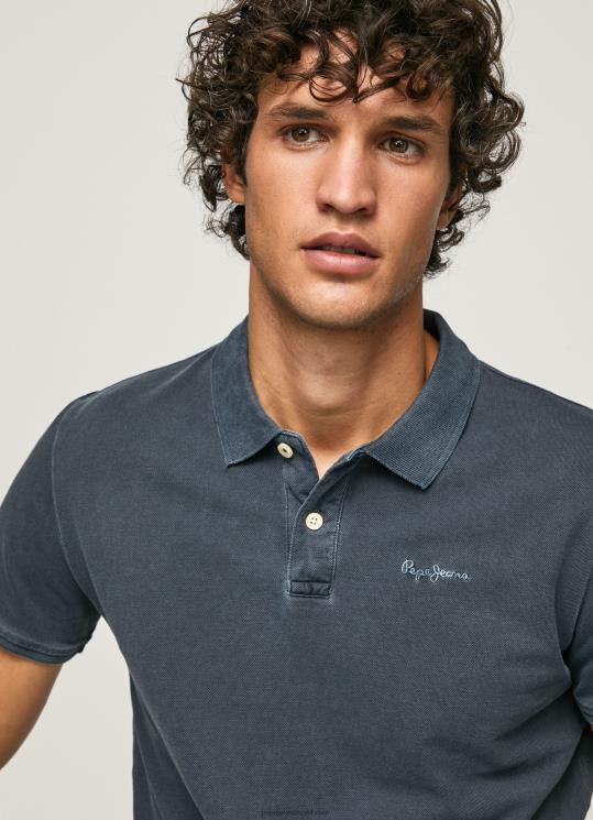 ⁦גברים 4N8XB1097 Pepe Jeans dulwich חולצת פולו פיקה עם לוגו רקום⁩ – תמונה ⁦3⁩