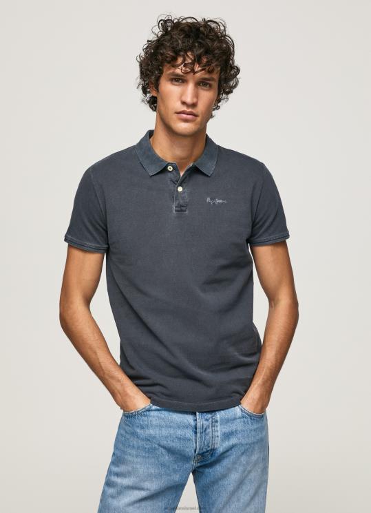 d792d791d7a8d799d79d_4n8xb1097_pepe_jeans_dulwich_d797d795d79cd7a6d7aa_d7a4d795d79cd795_d7a4d799d7a7d794_d7a2d79d_d79cd795d792d795_.jpg גברים 4N8XB1097 Pepe Jeans dulwich חולצת פולו פיקה עם לוגו רקום – תמונה 1