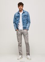גברים 4N8XB1101 Pepe Jeans ארגנט מכנסי ריצה רגילים של סטנלי