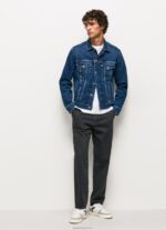 גברים 4N8XB1103 Pepe Jeans שטוף שחור מכנסי צ'ינו בגזרה רפויה