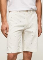 ⁦גברים 4N8XB1116 Pepe Jeans לבן מכנסי צ'ינו בהדפס mc queen⁩ – תמונה ⁦3⁩