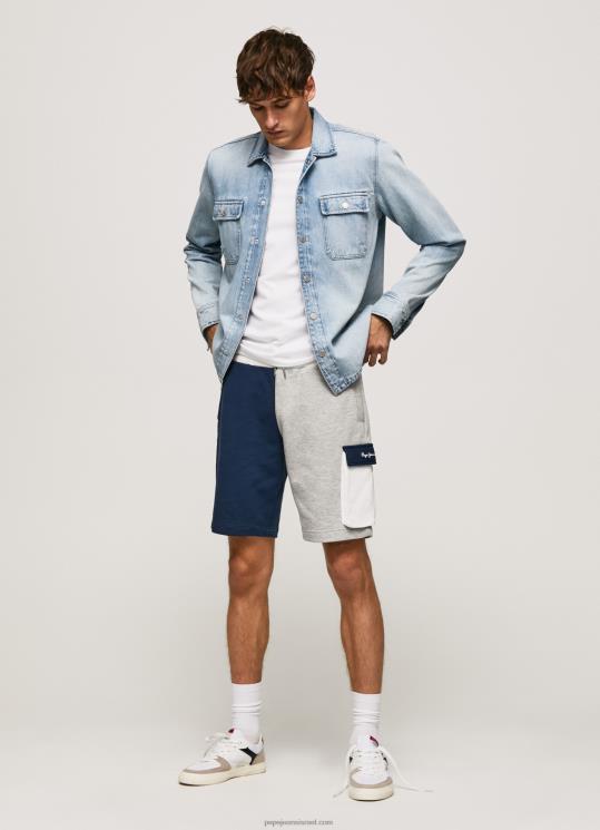 ⁦גברים 4N8XB1117 Pepe Jeans jarman מכנסיים קצרים של abel color block⁩ – תמונה ⁦1⁩