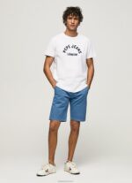 גברים 4N8XB1133 Pepe Jeans אוזי מכנסי צ'ינו קצרים מכותנה