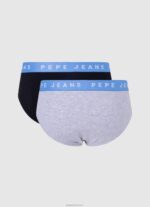 ⁦גברים 4N8XB1152 Pepe Jeans שָׁחוֹר 2 תחתוני כותנה נמתחים⁩ – תמונה ⁦2⁩