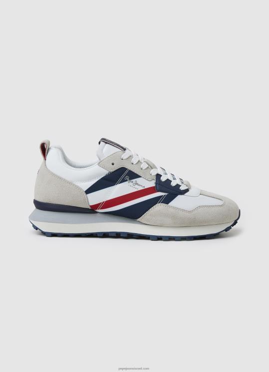 d792d791d7a8d799d79d_4n8xb1173_pepe_jeans_d79cd791d79f_d7a0d7a2d79cd799_d7a1d7a4d795d7a8d798_d79ed7a9d795d79cd791d795d7aa_d79cd7.jpg גברים 4N8XB1173 Pepe Jeans לבן נעלי ספורט משולבות לאומנה – תמונה 1