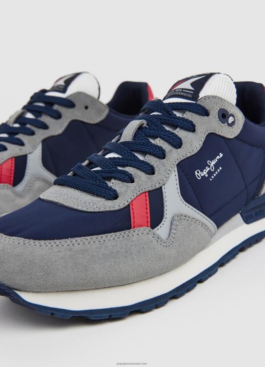 ⁦גברים 4N8XB1181 Pepe Jeans אפור נעלי ספורט רטרו של brit man studio⁩ – תמונה ⁦5⁩
