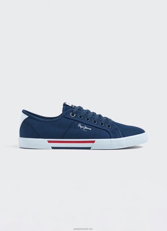 d792d791d7a8d799d79d_4n8xb1239_pepe_jeans_d797d799d79c_d794d799d79d_d7a0d7a2d79cd799_d7a1d7a4d795d7a8d798_d791d7a1d799d7a1d799d7.jpg גברים 4N8XB1239 Pepe Jeans חיל הים נעלי ספורט בסיסיות של בריידי – תמונה 1
