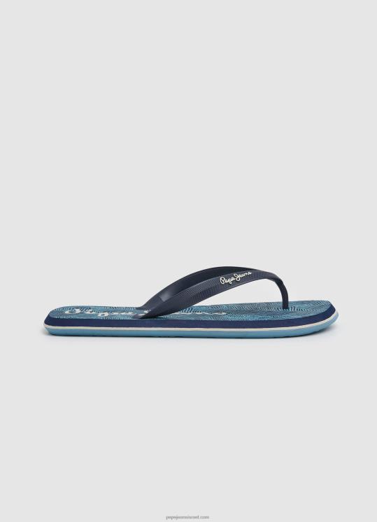 ⁦גברים 4N8XB1287 Pepe Jeans חיל הים כפכפי חוף יער גשם לווייתן⁩ – תמונה ⁦1⁩