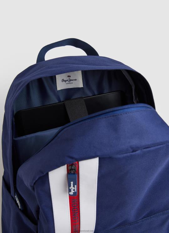 ⁦גברים 4N8XB1293 Pepe Jeans jarman תיק גב מבד עם פרטי קו⁩ – תמונה ⁦3⁩