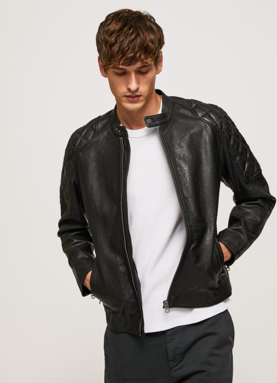 d792d791d7a8d799d79d_4n8xb835_pepe_jeans_d7a9d6b8d781d797d795d6b9d7a8_d79ed7a2d799d79c_d790d795d7a4d7a0d795d7a2d7a0d799d79d_d79e.jpg גברים 4N8XB835 Pepe Jeans שָׁחוֹר מעיל אופנוענים מעור טלה – תמונה 1
