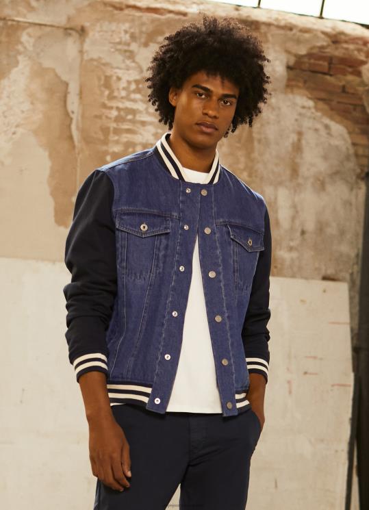 d792d791d7a8d799d79d_4n8xb846_pepe_jeans_d793d6b5d7a0d6b4d799d79d_d79ed7a2d799d79c_d791d793_d79ed7a9d795d79cd791.jpg גברים 4N8XB846 Pepe Jeans דֵנִים מעיל בד משולב – תמונה 1