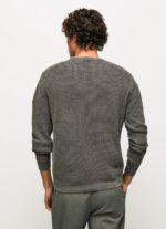 ⁦גברים 4N8XB854 Pepe Jeans שטוף שחור ג'רזי כותנה סרוג ופל⁩ – תמונה ⁦4⁩
