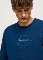 ⁦גברים 4N8XB868 Pepe Jeans אִינדִיגוֹ מגשר כותנה צווארון מעוגל⁩ – תמונה ⁦3⁩
