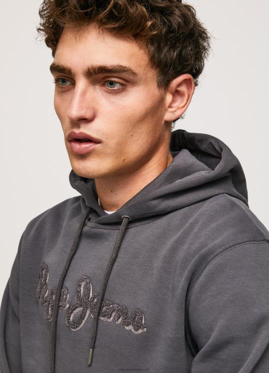 d792d791d7a8d799d79d_4n8xb875_pepe_jeans_d7a9d798d795d7a3_d7a9d797d795d7a8_d7a7d7a4d795d7a6d795d79f_d79bd795d7aad7a0d794.jpg גברים 4N8XB875 Pepe Jeans שטוף שחור קפוצ'ון כותנה – תמונה 1