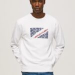 גברים 4N8XB899 Pepe Jeans לבן מגשר לוגו דגל