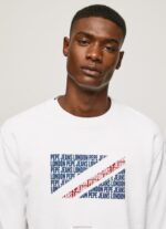 ⁦גברים 4N8XB899 Pepe Jeans לבן מגשר לוגו דגל⁩ – תמונה ⁦3⁩