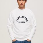 גברים 4N8XB901 Pepe Jeans לבן סווטשירט מודפס לוגו