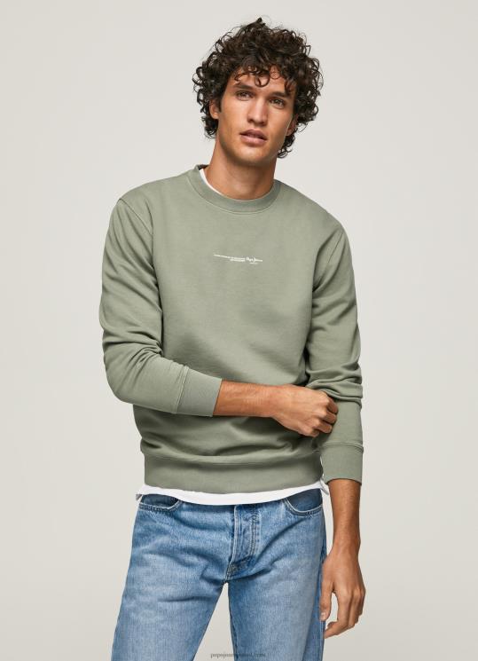 d792d791d7a8d799d79d_4n8xb908_pepe_jeans_d799d6b0d7a6d6b4d799d7a7d6b8d794_d7a1d795d795d798d7a9d799d7a8d798_d79bd795d7aad7a0d794_.jpg גברים 4N8XB908 Pepe Jeans יְצִיקָה סווטשירט כותנה מודפס לוגו – תמונה 1