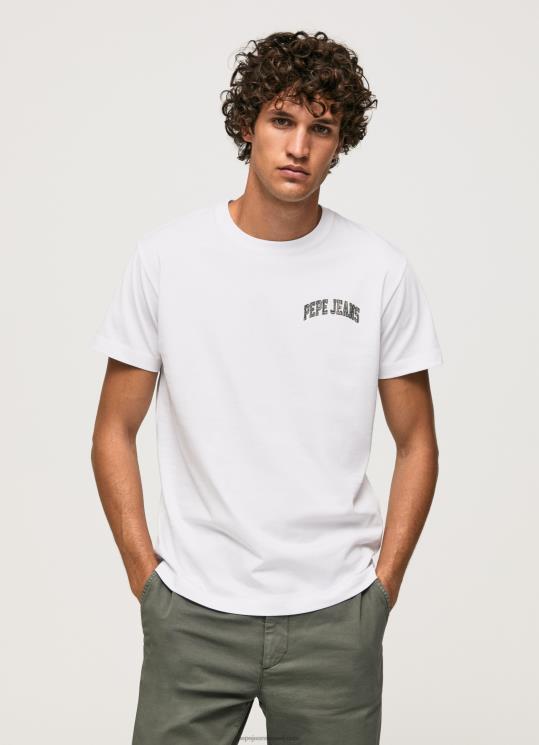 d792d791d7a8d799d79d_4n8xb919_pepe_jeans_d79cd791d79f_d797d795d79cd7a6d7aa_d798d7a8d799d7a7d795_d79ed79bd795d7aad7a0d794_d7a2d79.jpg גברים 4N8XB919 Pepe Jeans לבן חולצת טריקו מכותנה עם לוגו בצפיפות גבוהה – תמונה 1