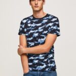 גברים 4N8XB922 Pepe Jeans אוזי חולצת טריקו בהדפס הסוואה