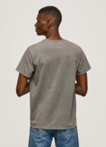 ⁦גברים 4N8XB927 Pepe Jeans שטוף שחור חולצת טריקו כותנה לוגו מודפס⁩ – תמונה ⁦4⁩