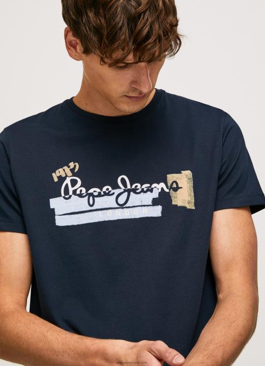d792d791d7a8d799d79d_4n8xb932_pepe_jeans_dulwich_d797d795d79cd7a6d7aa_d798d7a8d799d7a7d795_d79ed79bd795d7aad7a0d794_d7a2d79d_d79cd7.jpg גברים 4N8XB932 Pepe Jeans dulwich חולצת טריקו מכותנה עם לוגו מברשות – תמונה 1