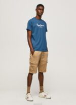 ⁦גברים 4N8XB934 Pepe Jeans jarman חולצת טריקו כותנה לוגו מודפס⁩ – תמונה ⁦2⁩