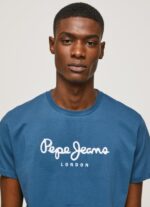 ⁦גברים 4N8XB934 Pepe Jeans jarman חולצת טריקו כותנה לוגו מודפס⁩ – תמונה ⁦3⁩