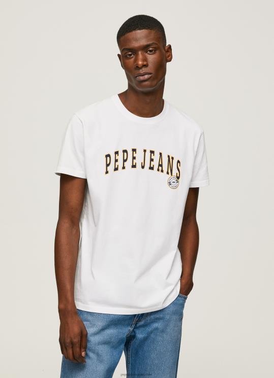 d792d791d7a8d799d79d_4n8xb970_pepe_jeans_d79cd791d79f_d797d795d79cd7a6d794_d791d794d793d7a4d7a1_d79cd795d792d795.jpg גברים 4N8XB970 Pepe Jeans לבן חולצה בהדפס לוגו – תמונה 1