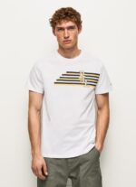 ⁦גברים 4N8XB977 Pepe Jeans לבן חולצת לוגו אותיות⁩ – תמונה ⁦3⁩