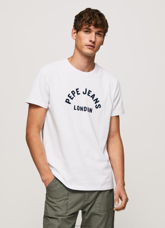 d792d791d7a8d799d79d_4n8xb982_pepe_jeans_d79cd791d79f_d797d795d79cd7a6d794_d791d794d793d7a4d7a1_d79cd795d792d795.jpg גברים 4N8XB982 Pepe Jeans לבן חולצה בהדפס לוגו – תמונה 1