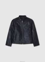 יֶלֶד 4N8XB1571 Pepe Jeans שָׁחוֹר מעיל אופנוענים מרופד בכתף