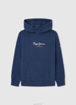 ⁦יֶלֶד 4N8XB1583 Pepe Jeans תפוז דלעת מגשר עם ברדס דהוי⁩ – תמונה ⁦4⁩