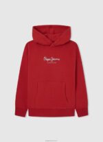 ⁦יֶלֶד 4N8XB1583 Pepe Jeans תפוז דלעת מגשר עם ברדס דהוי⁩ – תמונה ⁦5⁩