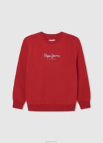 ⁦יֶלֶד 4N8XB1597 Pepe Jeans jarman ג'רזי כותנה עם פרטים משובצים⁩ – תמונה ⁦5⁩