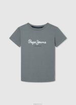 ⁦יֶלֶד 4N8XB1611 Pepe Jeans זוהר חולצה בהדפס לוגו⁩ – תמונה ⁦3⁩