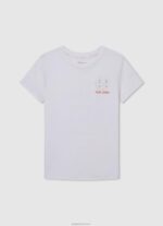 ⁦יֶלֶד 4N8XB1622 Pepe Jeans חיל הים חולצת טריקו בסיסית לוגו⁩ – תמונה ⁦4⁩