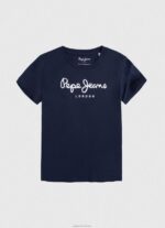 ⁦יֶלֶד 4N8XB1625 Pepe Jeans סטודיו אדום חולצת טריקו בסיסית לוגו⁩ – תמונה ⁦5⁩